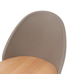 Mørteens Chaises Doon (lot de 2) - Matière plastique / Hêtre massif - Taupe / Hêtre -Meubles de salle à manger Soldes Magasin 1000273467 220420 045 DETAILS P000000001000273467