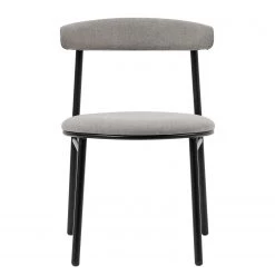 Studio Copenhagen Chaises Embi (lot de 2) - Tissu / Métal - Gris / Noir -Meubles de salle à manger Soldes Magasin 1000273482 220420 030 DETAILS P000000001000273482