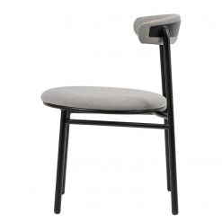 Studio Copenhagen Chaises Embi (lot de 2) - Tissu / Métal - Gris / Noir -Meubles de salle à manger Soldes Magasin 1000273482 220420 035 DETAILS P000000001000273482