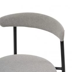 Studio Copenhagen Chaises Embi (lot de 2) - Tissu / Métal - Gris / Noir -Meubles de salle à manger Soldes Magasin 1000273482 220420 045 DETAILS P000000001000273482