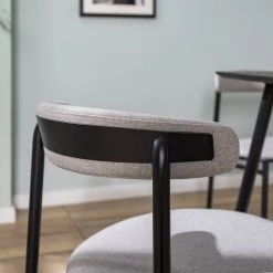 Studio Copenhagen Chaises Embi (lot de 2) - Tissu / Métal - Gris / Noir -Meubles de salle à manger Soldes Magasin 1000273482 220728 023 MOOD DETAILS P000000001000273482 mood