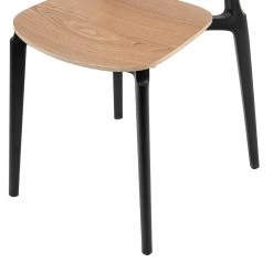 Studio Copenhagen Chaises Day (lot de 2) - Contreplaqué / Matière plastique - Imitation chêne / Noir -Meubles de salle à manger Soldes Magasin 1000273483 220420 055 DETAILS P000000001000273483