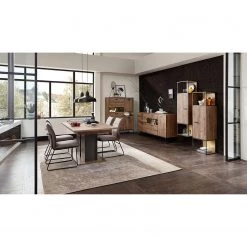 Red Living Vitrine murale Meevoo - Imitation chêne rustique / Graphite 9 Red Living Vitrine murale Meevoo - Imitation chêne rustique / Graphite -Meubles de salle à manger Soldes Magasin 1000273885 210614 14470000011 MOOD DETAILS P000000001000273885 mood