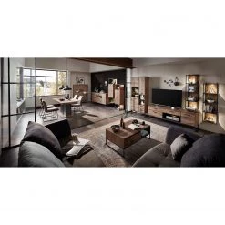 Red Living Buffet Meevoo II - Imitation chêne rustique / Graphite -Meubles de salle à manger Soldes Magasin 1000273888 211022 131557000023 MOOD DETAILS P000000001000273888 mood