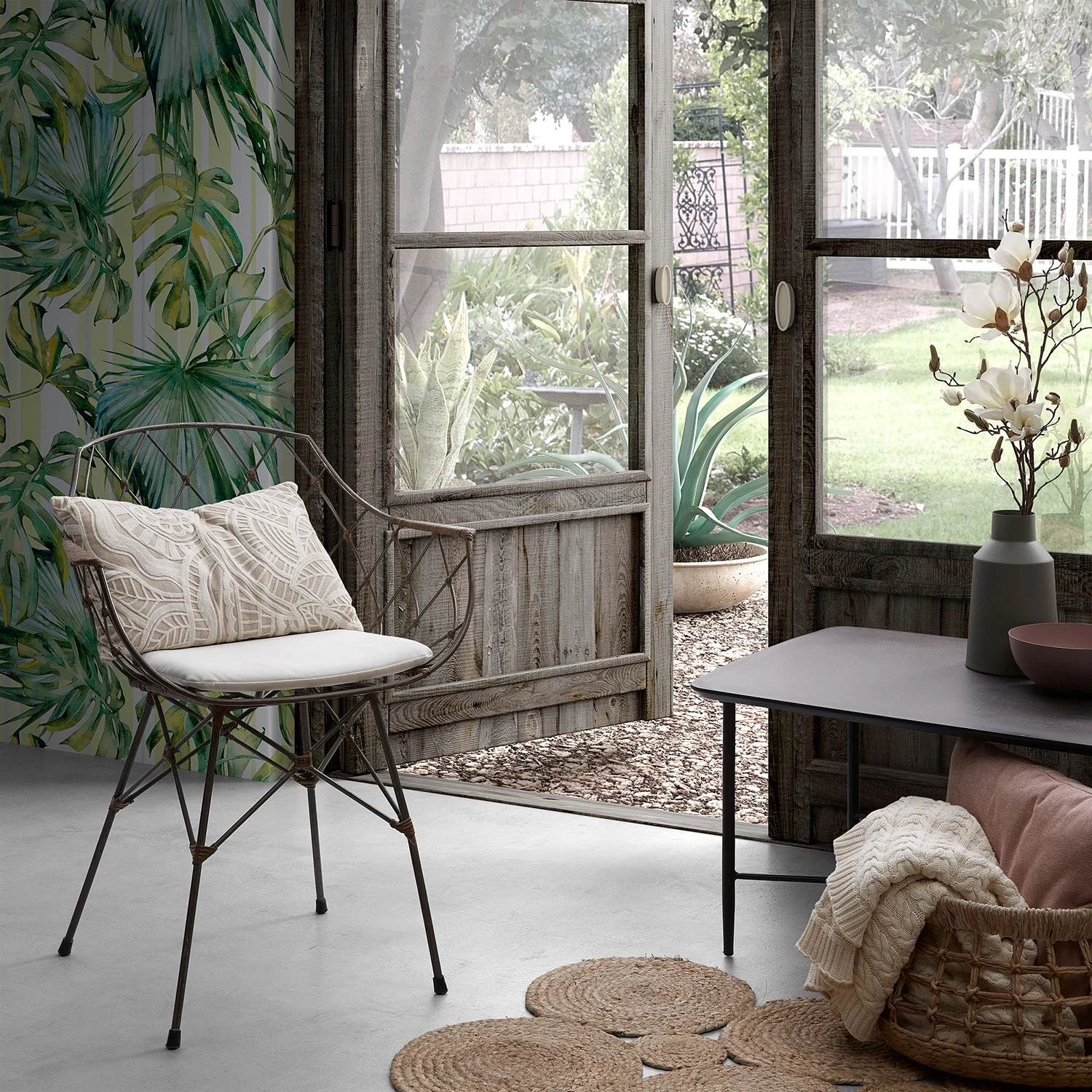 Ars manufacti Chaises Edison (lot de 2) - Rotin / Acier - Marron clair / Anthracite 3 Ars manufacti Chaises Edison (lot de 2) - Rotin / Acier - Marron clair / Anthracite – Image 3