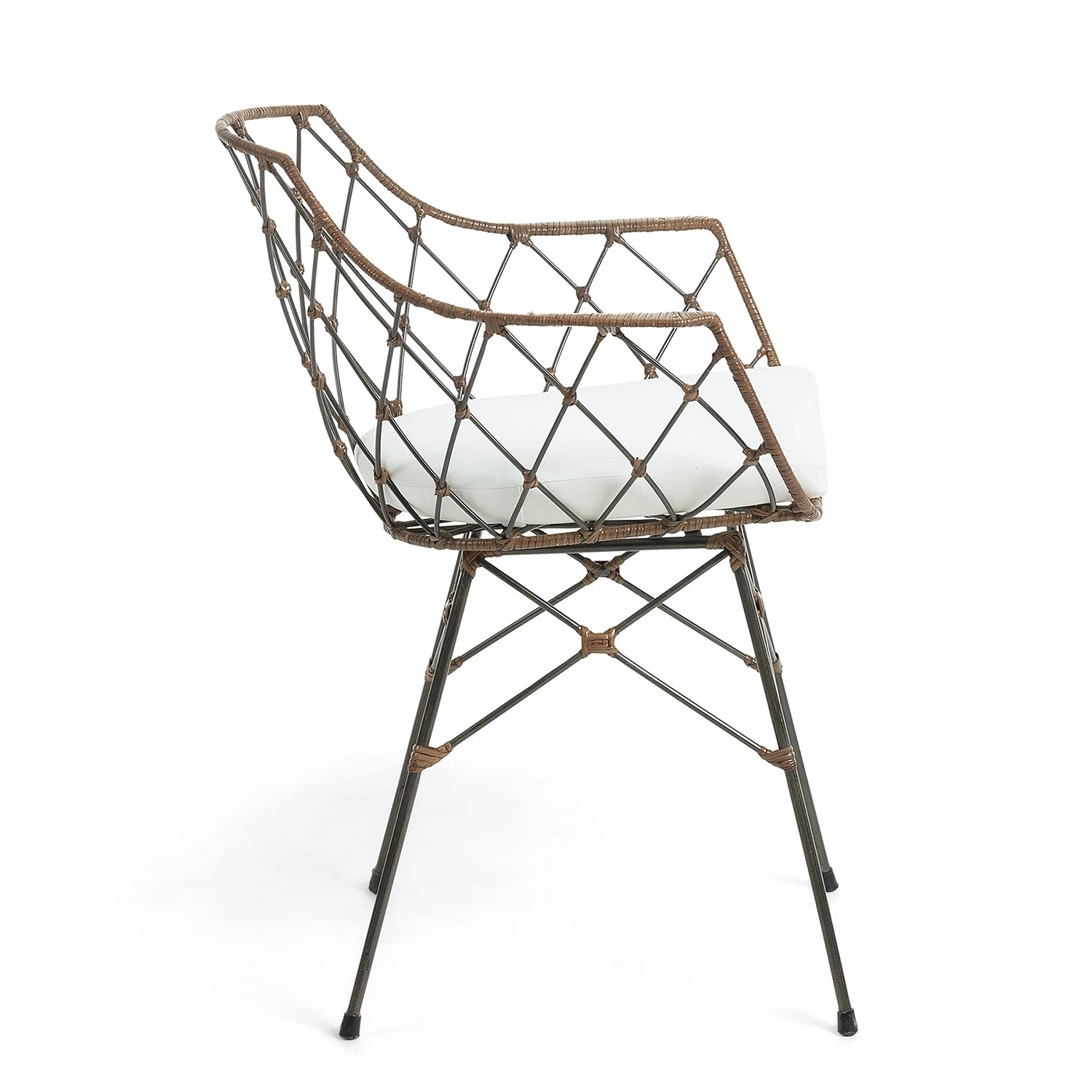 Ars manufacti Chaises Edison (lot de 2) - Rotin / Acier - Marron clair / Anthracite 4 Ars manufacti Chaises Edison (lot de 2) - Rotin / Acier - Marron clair / Anthracite – Image 4