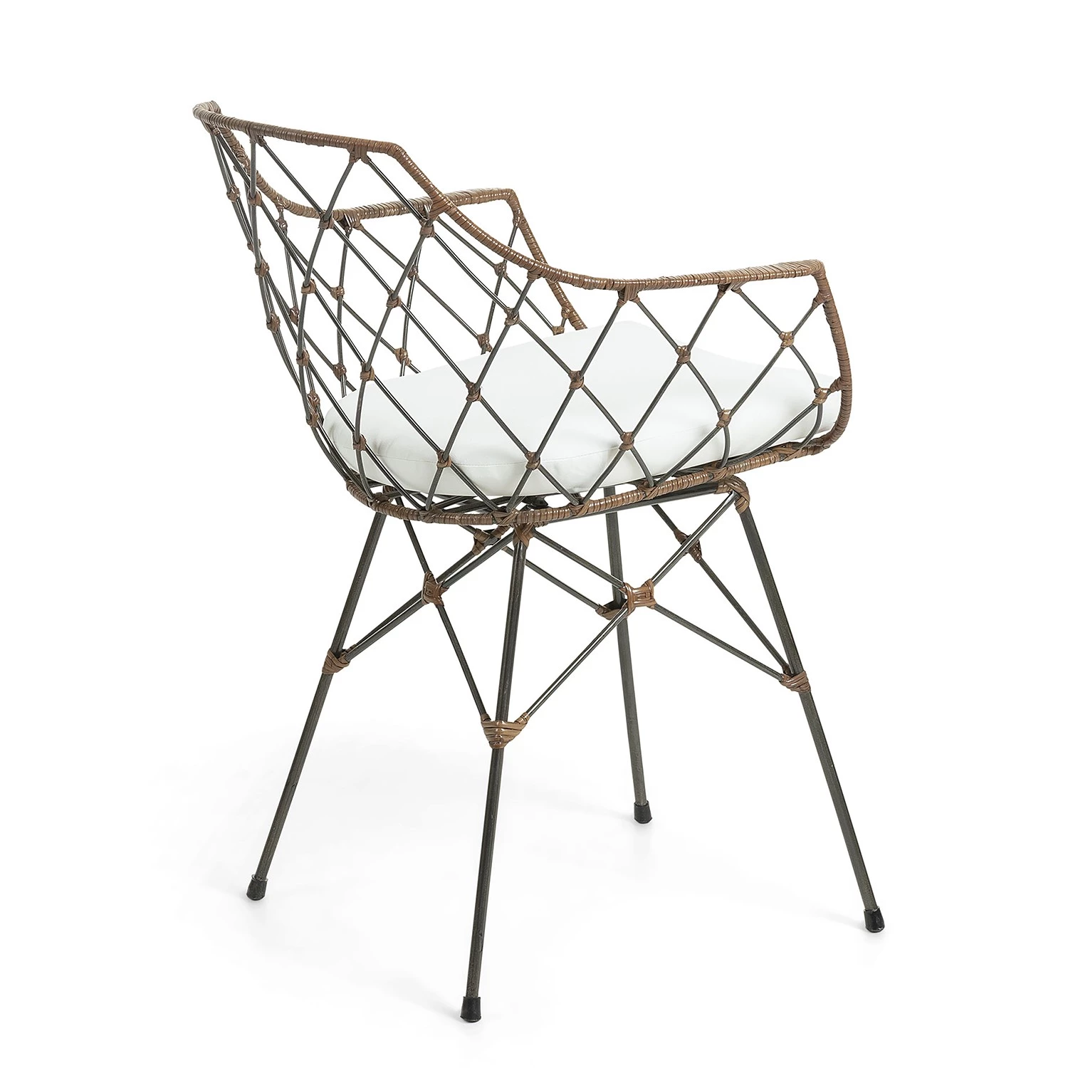 Ars manufacti Chaises Edison (lot de 2) - Rotin / Acier - Marron clair / Anthracite 5 Ars manufacti Chaises Edison (lot de 2) - Rotin / Acier - Marron clair / Anthracite – Image 5