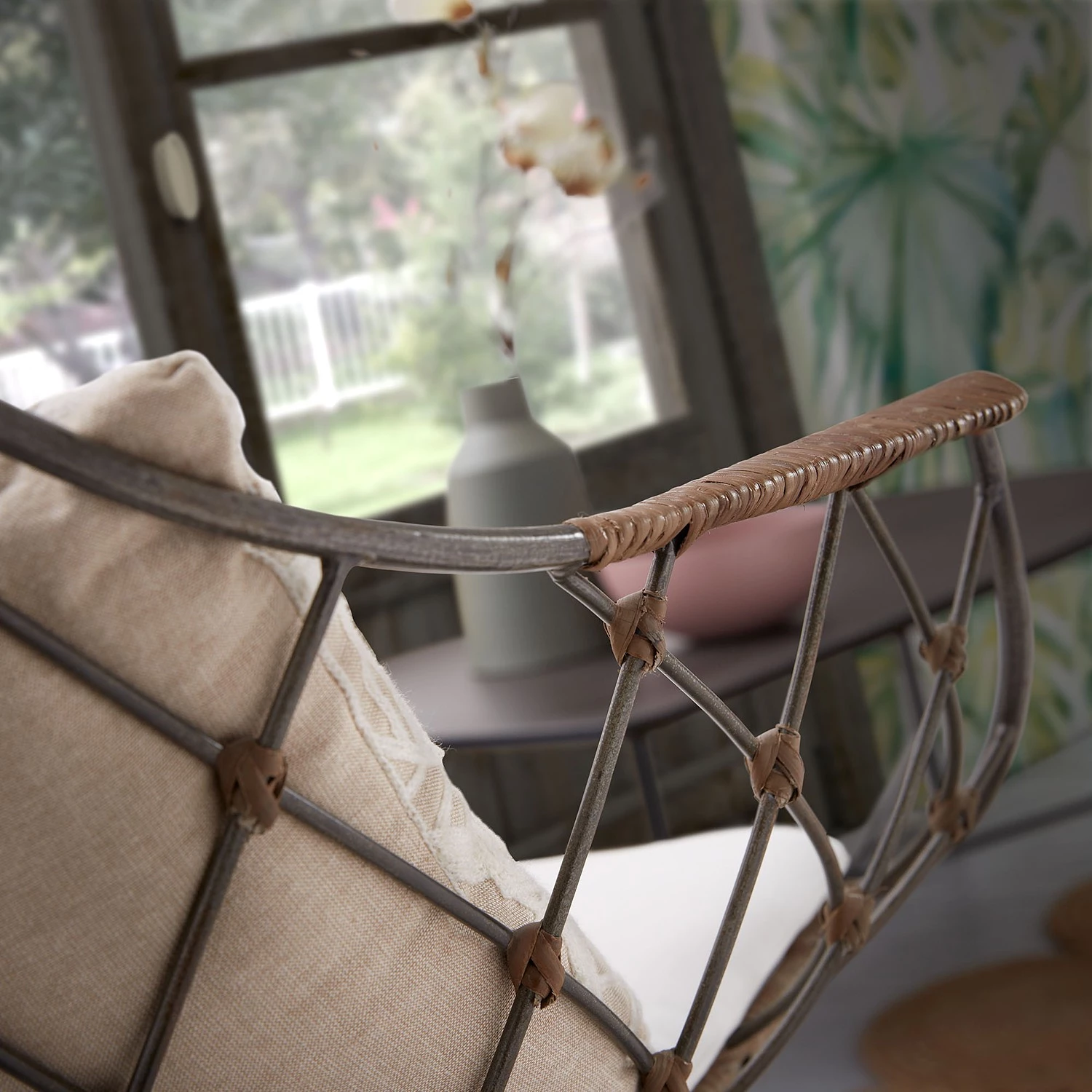 Ars manufacti Chaises Edison (lot de 2) - Rotin / Acier - Marron clair / Anthracite 7 Ars manufacti Chaises Edison (lot de 2) - Rotin / Acier - Marron clair / Anthracite – Image 7