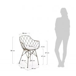 Ars manufacti Chaises Edison (lot de 2) - Rotin / Acier - Marron clair / Anthracite 15 Ars manufacti Chaises Edison (lot de 2) - Rotin / Acier - Marron clair / Anthracite -Meubles de salle à manger Soldes Magasin 1000274216 210618 10464200110 SKETCH DETAILS P000000001000274216 sketch