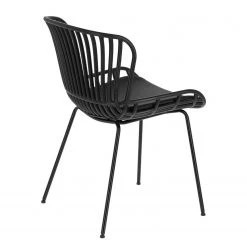 Mørteens Chaises Sakira (lot de 4) - Imitation cuir / Acier - Noir -Meubles de salle à manger Soldes Magasin 1000274225 210618 10464300175 DETAILS P000000001000274225