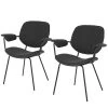 Mørteens Chaises à accoudoirs Nella (lot de 2) - Gris foncé