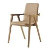 Norrwood Chaise à accoudoirs Toma - Tissu / Hêtre massif - Camel / Hêtre