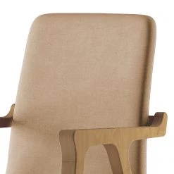 Norrwood Chaise à accoudoirs Toma - Tissu / Hêtre massif - Camel / Hêtre -Meubles de salle à manger Soldes Magasin 1000274321 210709 14175800186 DETAILS P000000001000274321