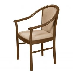 Velvet Studio Chaise à accoudoirs Rosita - Tissu / Hêtre massif - Camel / Noyer -Meubles de salle à manger Soldes Magasin 1000274324 210709 14175900200 DETAILS P000000001000274324