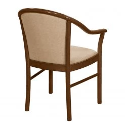 Velvet Studio Chaise à accoudoirs Rosita - Tissu / Hêtre massif - Camel / Noyer -Meubles de salle à manger Soldes Magasin 1000274324 210709 14175900202 DETAILS P000000001000274324