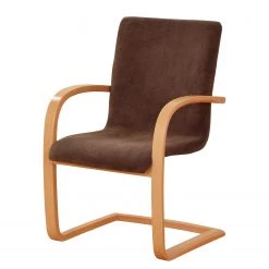 Norrwood Chaise à accoudoirs Rowena - Tissu / Hêtre massif - Tabac / Hêtre -Meubles de salle à manger Soldes Magasin 1000274335 210709 14180800258 DETAILS P000000001000274335