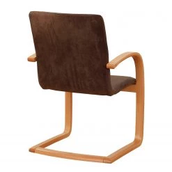 Norrwood Chaise à accoudoirs Rowena - Tissu / Hêtre massif - Tabac / Hêtre -Meubles de salle à manger Soldes Magasin 1000274335 210709 14180800259 DETAILS P000000001000274335