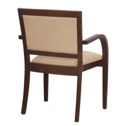 Norrwood Chaise à accoudoirs Prado - Tissu / Hêtre massif - Camel / Noyer -Meubles de salle à manger Soldes Magasin 1000274342 210709 14181200312 DETAILS P000000001000274342