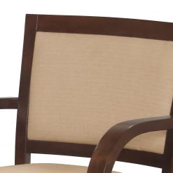 Norrwood Chaise à accoudoirs Prado - Tissu / Hêtre massif - Camel / Noyer -Meubles de salle à manger Soldes Magasin 1000274342 210709 14181200313 DETAILS P000000001000274342