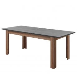 Red Living Table Belur - Extensible - Anthracite / Imitation chêne Samdal