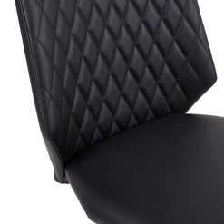 Loftscape Chaises Diva (Lot de 2) - Imitation cuir / Acier - Noir -Meubles de salle à manger Soldes Magasin 1000274856 210629 14280700114 DETAILS P000000001000274856