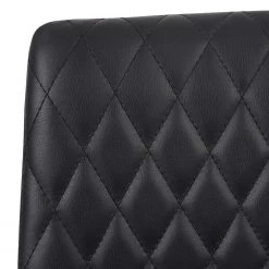 Loftscape Chaises Diva (Lot de 2) - Imitation cuir / Acier - Noir -Meubles de salle à manger Soldes Magasin 1000274856 210629 14280700115 DETAILS P000000001000274856