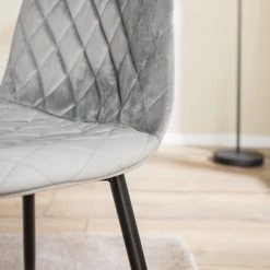 Ars manufacti Chaises capitonnées Trevo I (lot de 2) - Gris lumineux -Meubles de salle à manger Soldes Magasin 1000274876 220517 030 DETAILS P000000001000274876