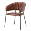 Ars manufacti Chaise à accoudoirs Acoma - Marron