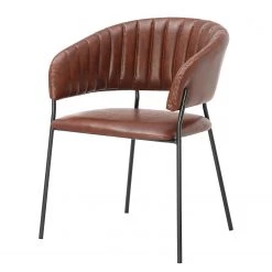 Ars manufacti Chaise à accoudoirs Acoma - Marron