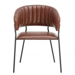 Ars manufacti Chaise à accoudoirs Acoma - Marron -Meubles de salle à manger Soldes Magasin 1000274886 220107 10335400091 DETAILS P000000001000274886