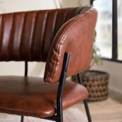 Ars manufacti Chaise à accoudoirs Acoma - Marron -Meubles de salle à manger Soldes Magasin 1000274886 220519 030 DETAILS P000000001000274886