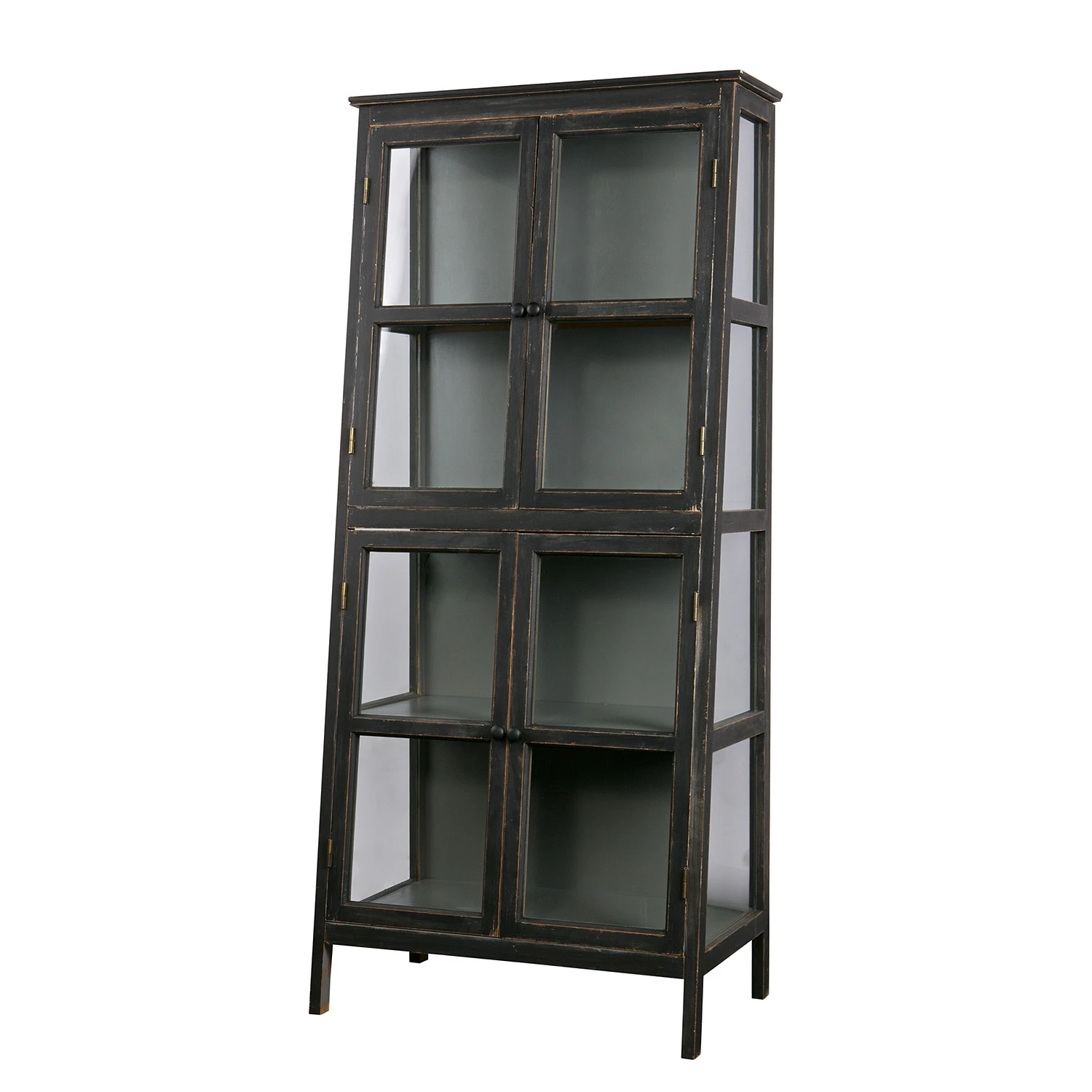 Red Living Vitrine Egelev - Pin massif - Noir vieilli 1 Red Living Vitrine Egelev - Pin massif - Noir vieilli