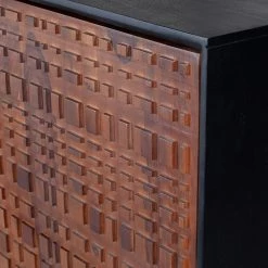 Red Living Buffet haut Dynk - Sheesham massif - Sheesham / Noir -Meubles de salle à manger Soldes Magasin 1000275669 210630 12481500312 DETAILS P000000001000275669