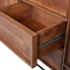 Red Living Commode Borro II - Manguier massif / Métal - Manguier / Noir -Meubles de salle à manger Soldes Magasin 1000275686 210630 12482400420 DETAILS P000000001000275686