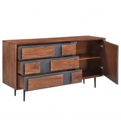 Ars manufacti Buffet Envo - Acacia massif / Placage en pierre - Acacia / Ardoise -Meubles de salle à manger Soldes Magasin 1000276039 220120 085035000040 DETAILS P000000001000276039