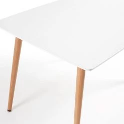 Mørteens Table Algona - Blanc / Imitation chêne -Meubles de salle à manger Soldes Magasin 1000276556 210629 15001600143 DETAILS P000000001000276556