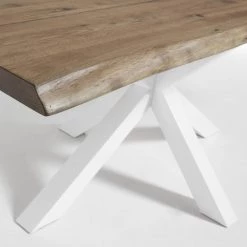 Norrwood Table Karmi I - Chêne foncé - Largeur : 220 cm - Blanc -Meubles de salle à manger Soldes Magasin 1000276566 210629 15001700197 DETAILS P000000001000276566