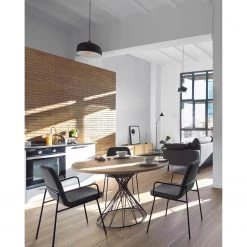 Mørteens Table Asyan - Imitation chêne / Noir -Meubles de salle à manger Soldes Magasin 1000276623 210629 15002300495 MOOD DETAILS P000000001000276623 mood