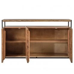 Ars manufacti Buffet Kaawo - Acacia massif / Métal - Acacia / Noir -Meubles de salle à manger Soldes Magasin 1000276806 220713 035 DETAILS P000000001000276806