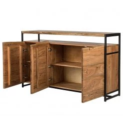 Ars manufacti Buffet Kaawo - Acacia massif / Métal - Acacia / Noir -Meubles de salle à manger Soldes Magasin 1000276806 220713 040 DETAILS P000000001000276806