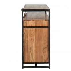 Ars manufacti Buffet Kaawo - Acacia massif / Métal - Acacia / Noir -Meubles de salle à manger Soldes Magasin 1000276806 220713 045 DETAILS P000000001000276806