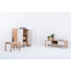 Studio Copenhagen Buffet Maayka - Partiellement en chêne massif - Blanc / Chêne clair -Meubles de salle à manger Soldes Magasin 1000277379 211012 15364800034 MOOD DETAILS P000000001000277379 mood