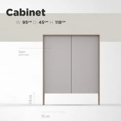 Studio Copenhagen Buffet Maayka - Partiellement en chêne massif - Blanc / Chêne clair -Meubles de salle à manger Soldes Magasin 1000277379 211111 1449030000508 SKETCH DETAILS P000000001000277379 sketch