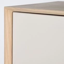 Studio Copenhagen Buffet Maayka - Partiellement en chêne massif - Blanc / Chêne clair -Meubles de salle à manger Soldes Magasin 1000277379 220729 060 DETAILS P000000001000277379