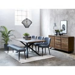 Red Living Buffet Berck - Placage en bois véritable - Chêne fumé / Noir -Meubles de salle à manger Soldes Magasin 1000277640 210706 14081300065 MOOD DETAILS P000000001000277640 mood