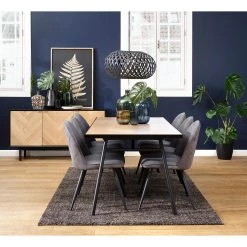 Loftscape Buffet Charlo - Placage en bois véritable - Chêne / Noir -Meubles de salle à manger Soldes Magasin 1000277647 210706 14081700121 MOOD DETAILS P000000001000277647 mood