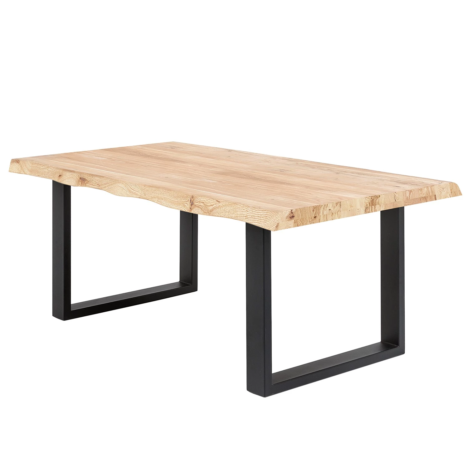 Red Living Table Alessia - Largeur : 160 cm - Noir - Forme en U - Bord d'arbre 1 Red Living Table Alessia - Largeur : 160 cm - Noir - Forme en U - Bord d'arbre