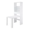 Loftscape Table haute Alhambra - Blanc verni / Verre
