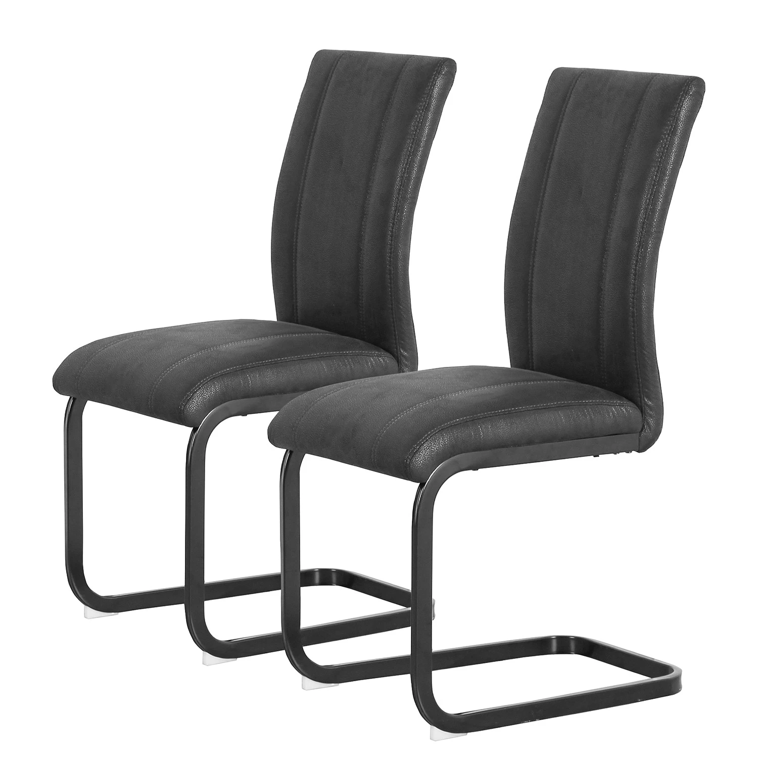 Loftscape Chaises cantilever Goldfield (lot de 2) - Noir 1 Loftscape Chaises cantilever Goldfield (lot de 2) - Noir
