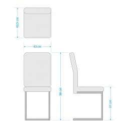 Loftscape Chaises cantilever Goldfield (lot de 2) - Noir 13 Loftscape Chaises cantilever Goldfield (lot de 2) - Noir -Meubles de salle à manger Soldes Magasin 1000281511 220118 1355440000503 SKETCH DETAILS P000000001000281511 sketch